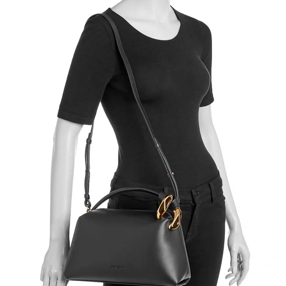 💥NWT💥JW ANDERSON Two-way Black and Gold Corner Bag with Elegant GHW Design✨ - Picture 2 of 6